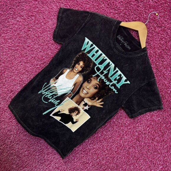 Whitney Houston Collage black tee size small - Picture 3 of 6